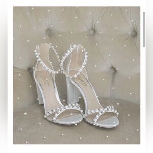 White Collection Harlo Pearl Wedding Shoes